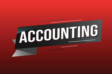 Accounting word concept vector illustration with lines 3d style for social media landing page, template, ui, web, mobile app, poster, banner, flyer, background, gift card, coupon, label, wallpaper	