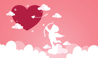 valentines day illustration vector background design for romantic couple in valentines day