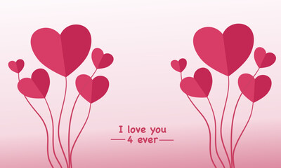 valentines day illustration vector background design for romantic couple in valentines day