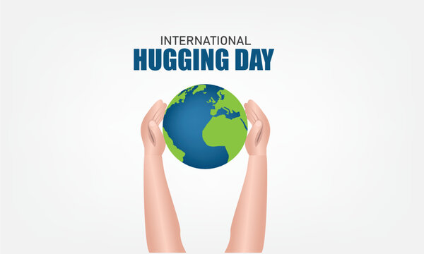 Vector Illustration of International Hugging Day. Simple and Elegant Design