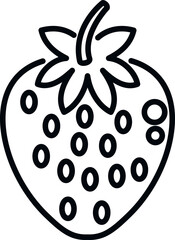 Strawberry allergy icon outline vector. Season plant. Sick patient