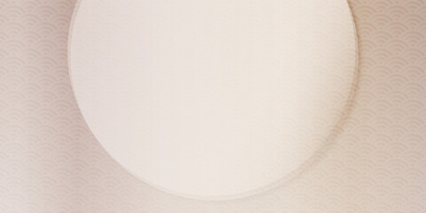 青海波文様　高級感のある背景　薄いグレーの背景イラスト