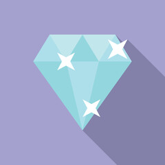 Diamond marketing level icon flat vector. Digital target. Social market