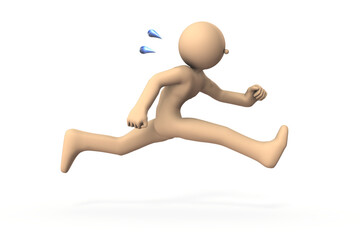 大股でダッシュするキャラクター