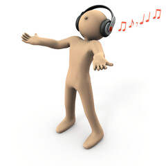 音楽を聴いて覚醒するキャラクター
