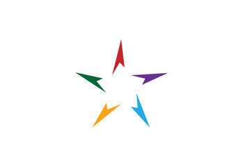 Abstract star logo icon design template elements. eps 10.	