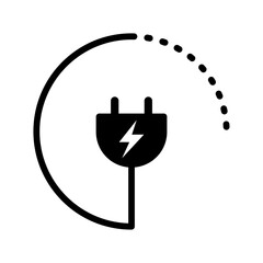 Icono de enchufe eléctrico. Corriente eléctrico, conectar enchufe, energía, electricidad. Ilustración vectorial - obrazy, fototapety, plakaty