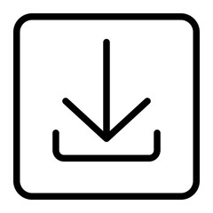 down arrow line icon