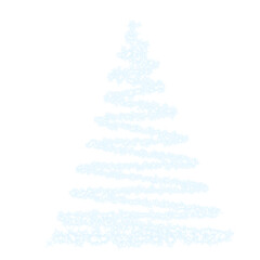 Christmas tree on transparent background