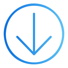 down arrow gradient icon