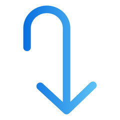 down arrow gradient icon