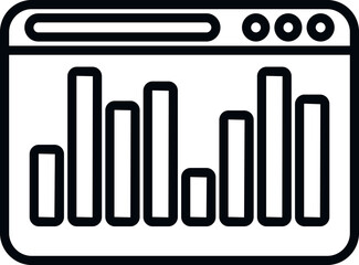 Marketing web chart icon outline vector. Digital business. Price mobile