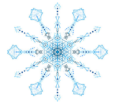 Snowflake. Snowflake design. Illustration on transparent background