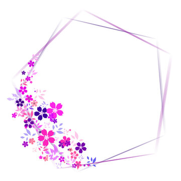 Purple floral Border