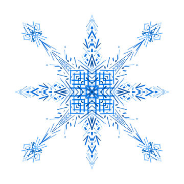 Snowflake. Snowflake design. Illustration on transparent background
