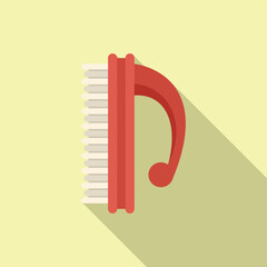 Manicure nail brush icon flat vector. Care pedicure. Bottle element