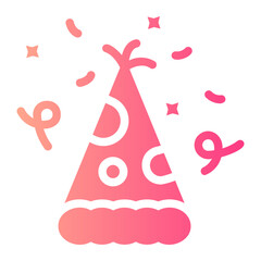 party hat gradient icon