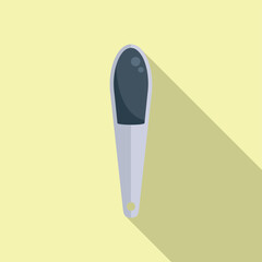 Nail cutter icon flat vector. Polish element. Salon cosmetic