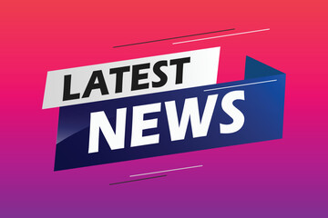 Latest news word concept vector illustration with blue lines modern futuristic 3d style for landing page template ui web mobile app poster banner flyer background gift card coupon label wallpaper