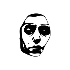 vector illustration of a face silhouette