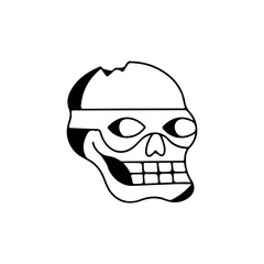 vector flat skull illustration concept