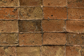 Old Brickwork Texture. Ancient Brick Wall.