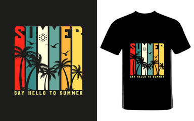 Aesthetic retro summer t-shirt design