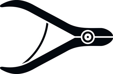 Nail pliers cutter icon simple vector. Polish pedicure. Spa cosmetic