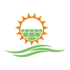 Solar energy logo icon design