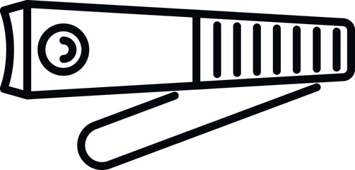 Cutter steel icon outline vector. Pedicure polish. Care beauty