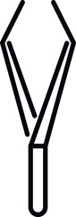 Nail forceps icon outline vector. Polish element. Spa cosmetic