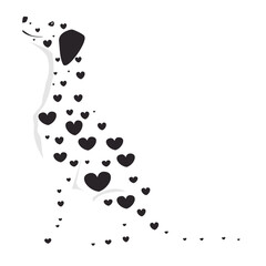  dalmatian dog heart pattern