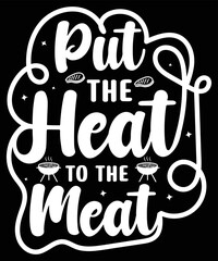 BBQ typography t-shirt design vector download