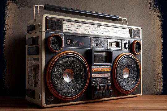 Retro Cassette Player/Boombox - Generative AI