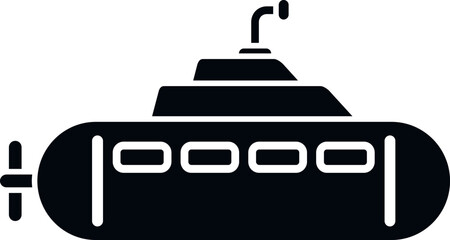 Submarine toy icon simple vector. Cute vehicle. Sea ship