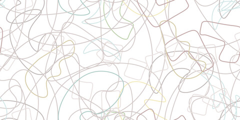 Chaotic Simple Seamless Pattern Textile One Line