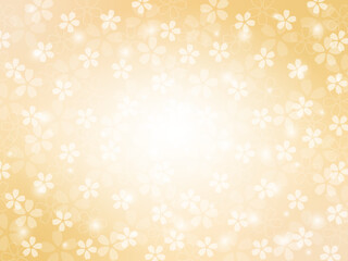 桜のオレンジの背景、キラキラに輝くバック
