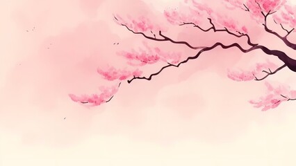 Fototapeta na wymiar pink cherry background