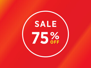 diskon tag peringatan gambar seni vektor iklan, banner di latar belakang gradasi merah dalam berbagai warna.