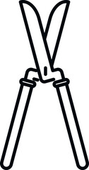 Cut secateur icon outline vector. Work blade. Gardening tool