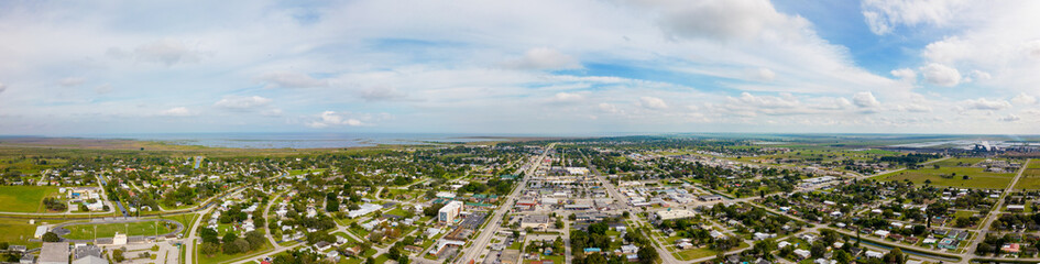 Fototapeta premium Aerial 360 vr spherical photo Clewiston FL USA
