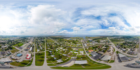 Fototapeta premium Aerial 360 vr spherical photo Clewiston FL USA
