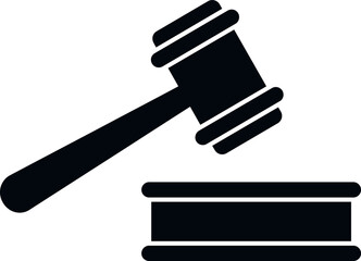 Democracy gavel icon simple vector. Vote election. Voter people