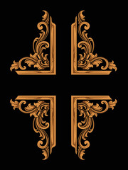 classic ornament vector design for elements, editable color