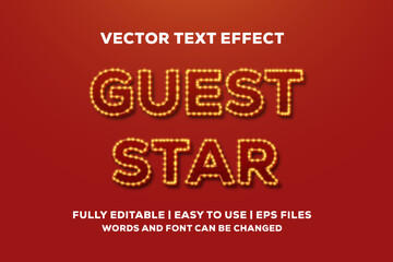 shiny guest star vector text effect