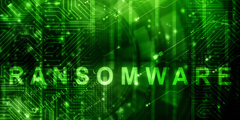 2d illustration ransomware computer virus