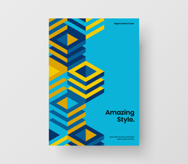 Creative geometric pattern presentation concept. Trendy brochure design vector illustration.