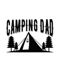 Camping lover theme, slogan graphics, and illustrations with patches for t-shirts and other uses.