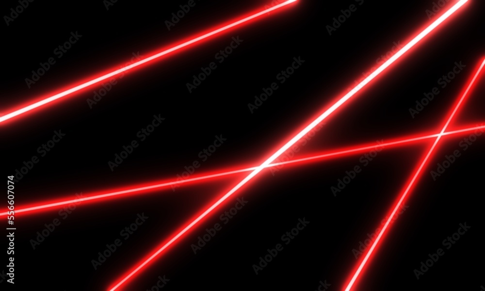 Poster abstract laser line in neon style for background design