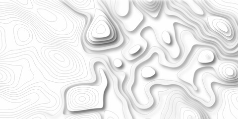 Topographic map. Geographic mountain relief. Abstract lines background. Contour maps. Vector illustration, Topo contour map on white background, Topographic contour lines vector map seamless pattern.